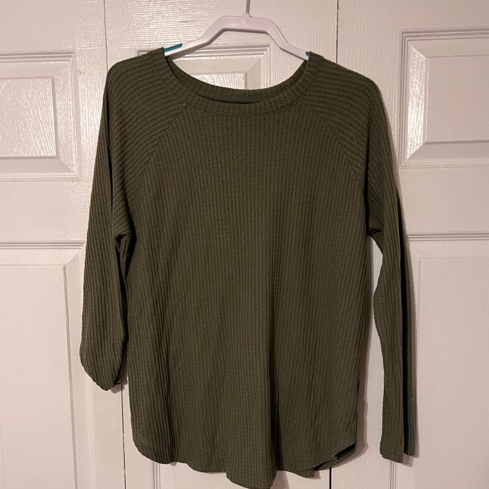 Army green long sleeve sweater